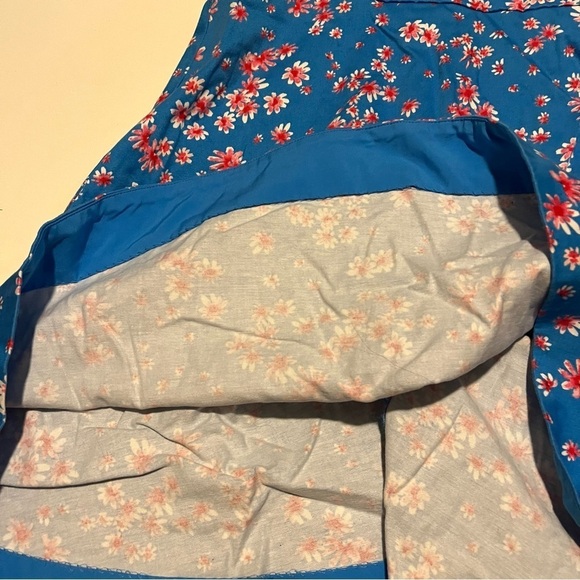 Draper James Blue Floral Dress Size 12 ASO Ginger Zee Good Morning America Celeb - Picture 10 of 10